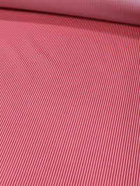 Tecido Viscose Mista Maquinetada Listras Pink e Rosa