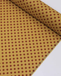 Tecido Linho Misto Poá Vermelho e Ocre
