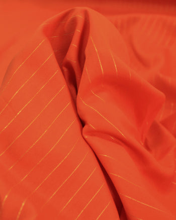 Tecido Viscose com Lurex Laranja Neon
