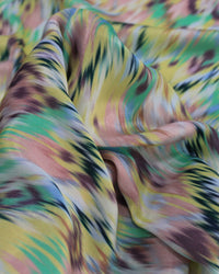 Tecido Crepe Silk Italiano Tie Dye Desfocado Tons Pastéis