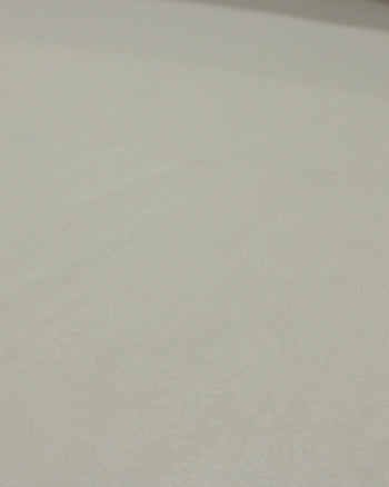 Tecido Crepe Chiffon Brocado Flores Branco