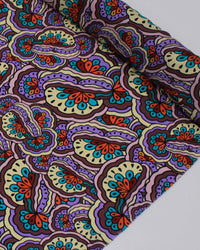 Tecido Crepe Silk Italiano Estampa Irregular Abstrata Colorido