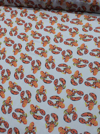 Tecido Crepe Chiffon Lagosta Laranja
