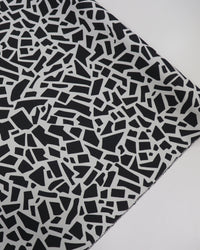 Tecido Microfibra Italiano Dupla Face Animal Print Geométrico P/B