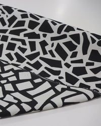 Tecido Microfibra Italiano Dupla Face Animal Print Geométrico P/B
