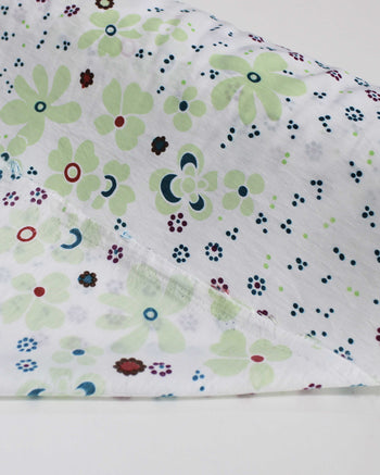 Tecido Viscose Mista com Poliamida Grosso Barrado Cashmere Floral Tons Terrosos e Branco