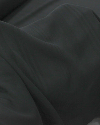 Tecido Crepe Chiffon Brocado Macro Listras Preto