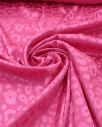 Tecido Cetim Brocado Animal Print Rosa