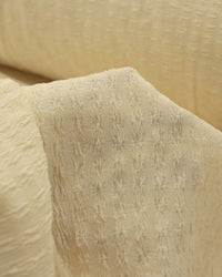 Tecido Crepe Enrugado com Elastano Creme