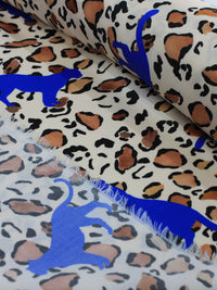 Tecido Crepe Bubble Italiano Animal Print e Onça