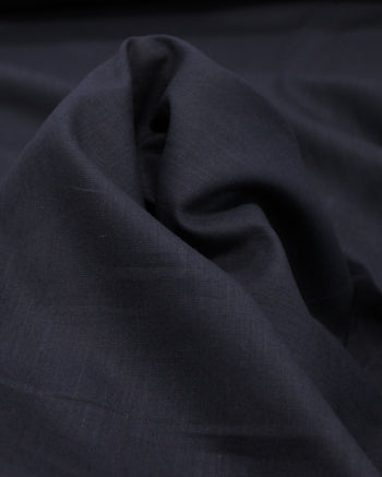 Tecido Linho Misto Camisaria Flamê Preto