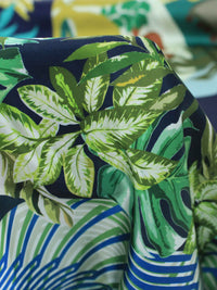 Tecido Crepe Silk Italiano Estampa de Lenço e Flores Coloridas