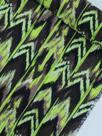 Tecido Viscose Italiano Chevron Abstrato Tons de Verde