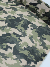 Tecido Crepe Chiffon Italiano Camuflado Verde