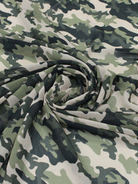 Tecido Crepe Chiffon Italiano Camuflado Verde