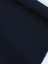 Tecido Viscose Italiano Simbolos Azul Marinho e Preto