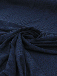 Tecido Viscose Italiano Simbolos Azul Marinho e Preto