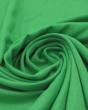 Tecido Crepe Misto Textura de Linho Verde Folha