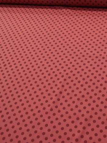 Tecido Linho Misto Poá Tons de Vermelho