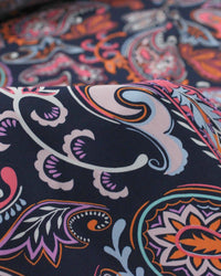 Tecido Viscose Macro Cashmere Azul Marinho e Colorido