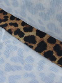 Tecido Crepe Casca de Árvore Animal Print Onça