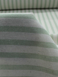 Tecido Linho Misto Listras Cru e Verde