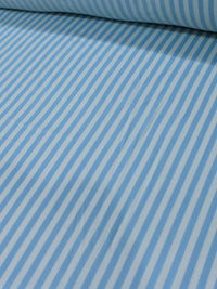 Tecido Viscose Listrada Azul Bebê