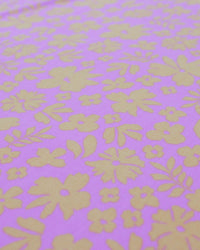 Tecido Viscose Texturizada Desenhos Rosa e Laranja