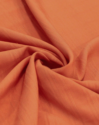 Tecido Viscose Texturizada Listras Verticais Brocadas Coral