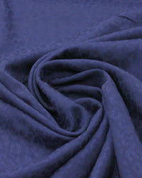 Tecido Crepe Brocado Animal Print Azul Marinho