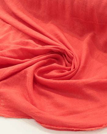 Tecido Cambraia de Linho Misto Vermelho