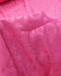 Tecido Cetim Brocado Animal Print Rosa