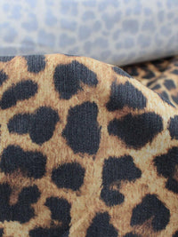 Tecido Crepe Casca de Árvore Animal Print Onça