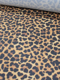 Tecido Crepe Casca de Árvore Animal Print Onça