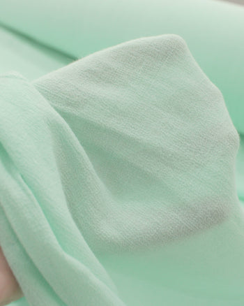 Tecido Crepe de Algodão Verde Água