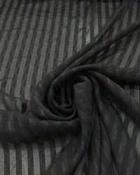 Tecido Crepe Chiffon Brocado Preto