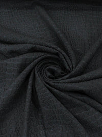 Tecido Crepe GGT Textura Crocodilo Preto
