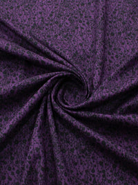 Tecido Linho Misto Ramos Roxo e Preto