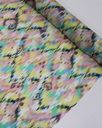 Tecido Crepe Silk Italiano Tie Dye Desfocado Tons Pastéis