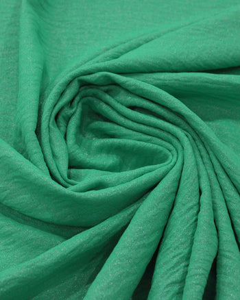 Tecido Crepe Enrugado Verde Bandeira