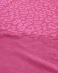 Tecido Cetim Brocado Animal Print Rosa