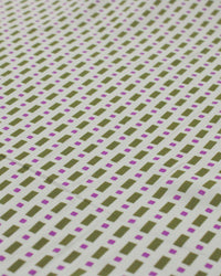Tecido Viscose Desenhos Geométricos Verde e Roxo