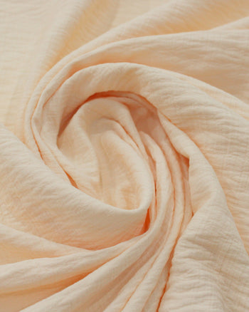 Tecido Crepe de Viscose Enrugado Creme