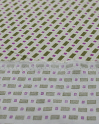 Tecido Viscose Desenhos Geométricos Verde e Roxo