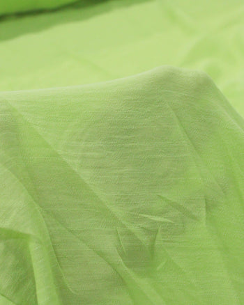 Tecido Crepe Misto Textura de Linho Verde Lima