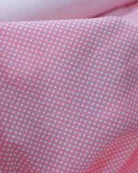 Tecido Tricoline Mista Poá Rosa e Branco
