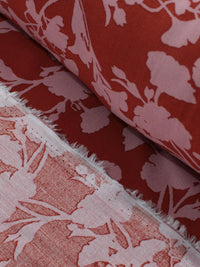 Tecido Viscose Estampa Floral Rosa e Terracota