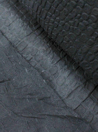 Tecido Crepe GGT Textura Crocodilo Preto
