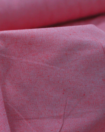 Tecido Linho de Algodão Vermelho Mescla
