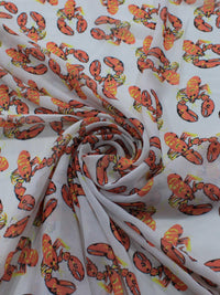 Tecido Crepe Chiffon Lagosta Laranja